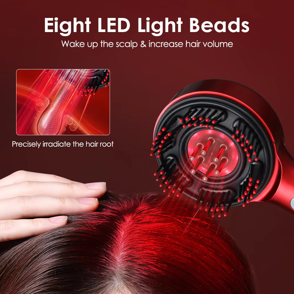 Red Light  hair Masaging Brush