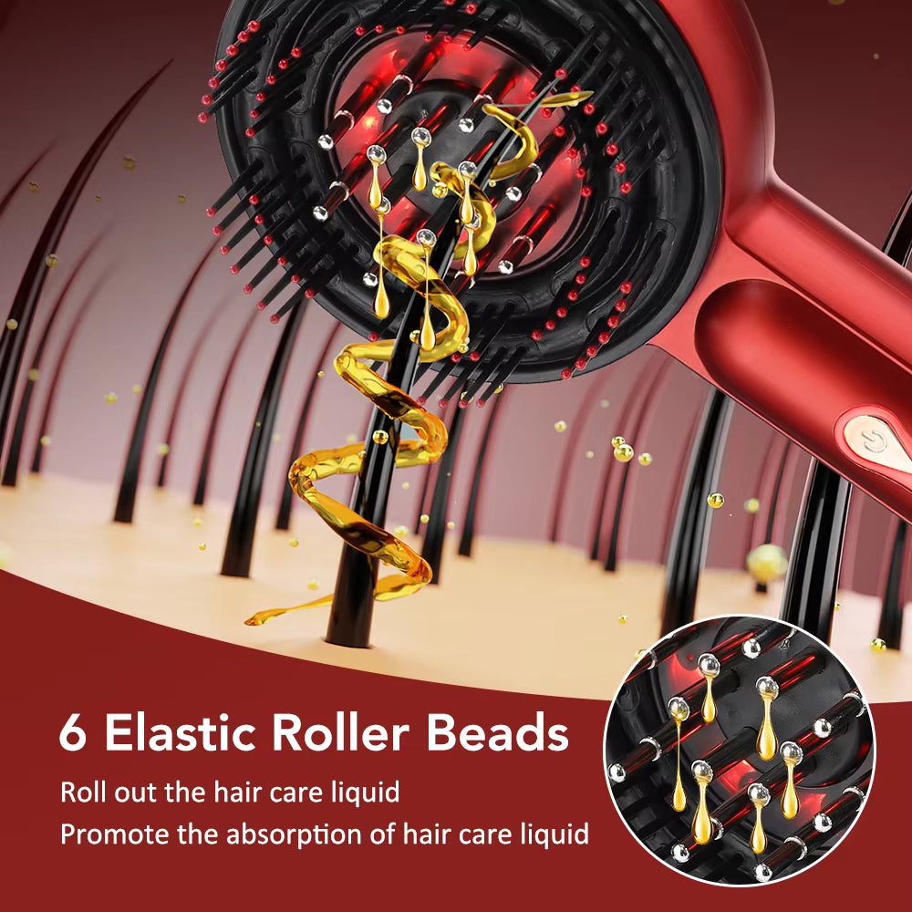 Red Light  hair Masaging Brush