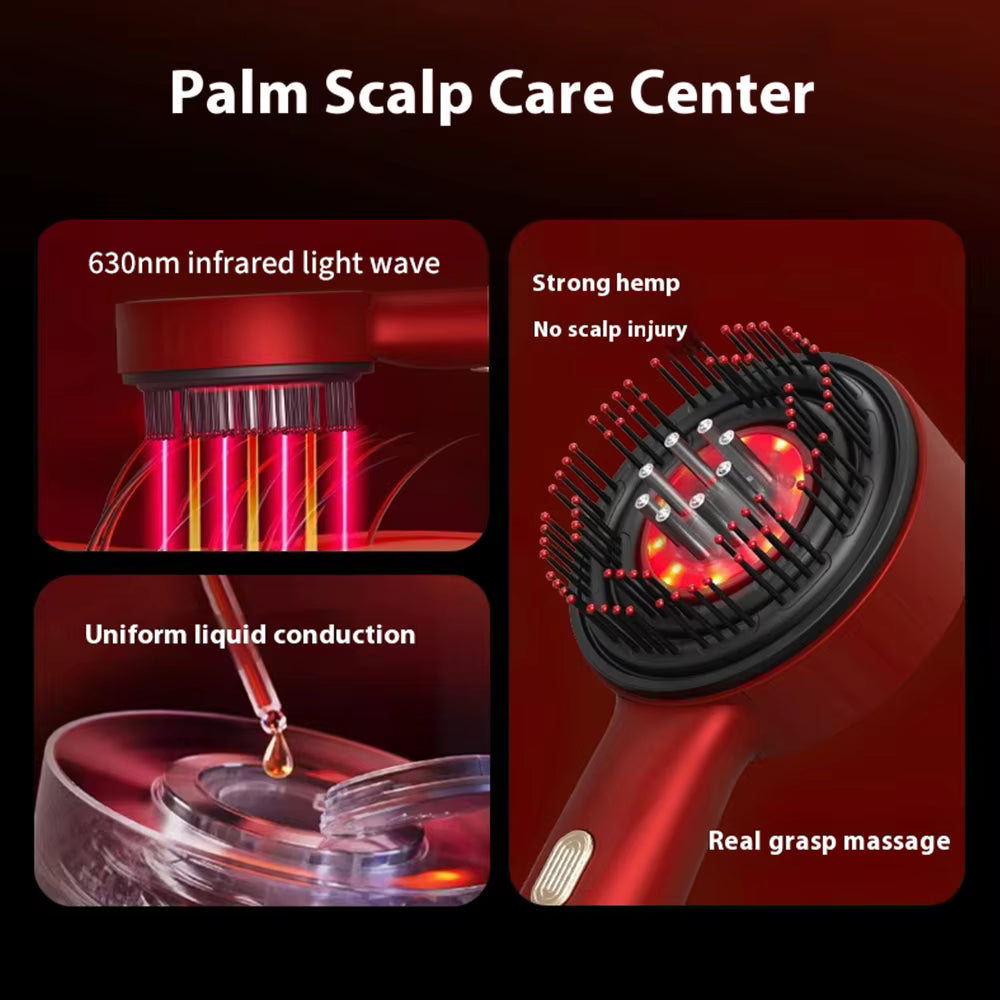 Red Light  hair Masaging Brush