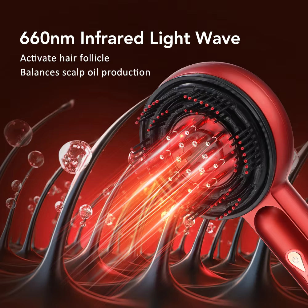 Red Light  hair Masaging Brush